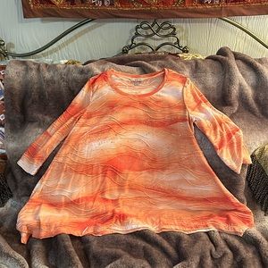Laura Ashley Tangerine Tunic with Rhinestones PL